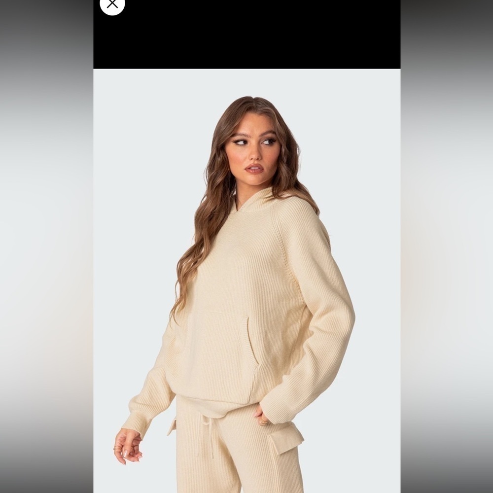 NWT EDIKTED KNIT HOODIE